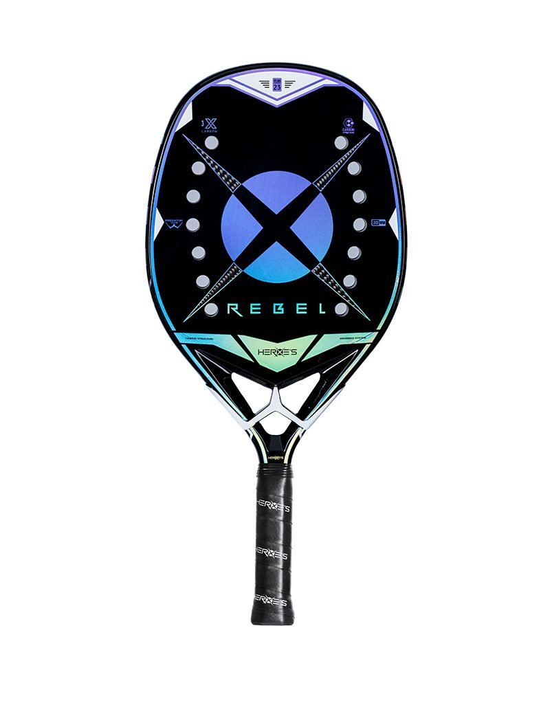 Raquette Beach Tennis Heroe's Rebel 2024 - Carbone 3K, 325 G, 50 Cm - Avec Étui